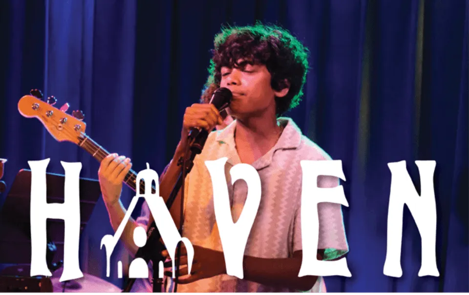 Student performing live at Sunburst