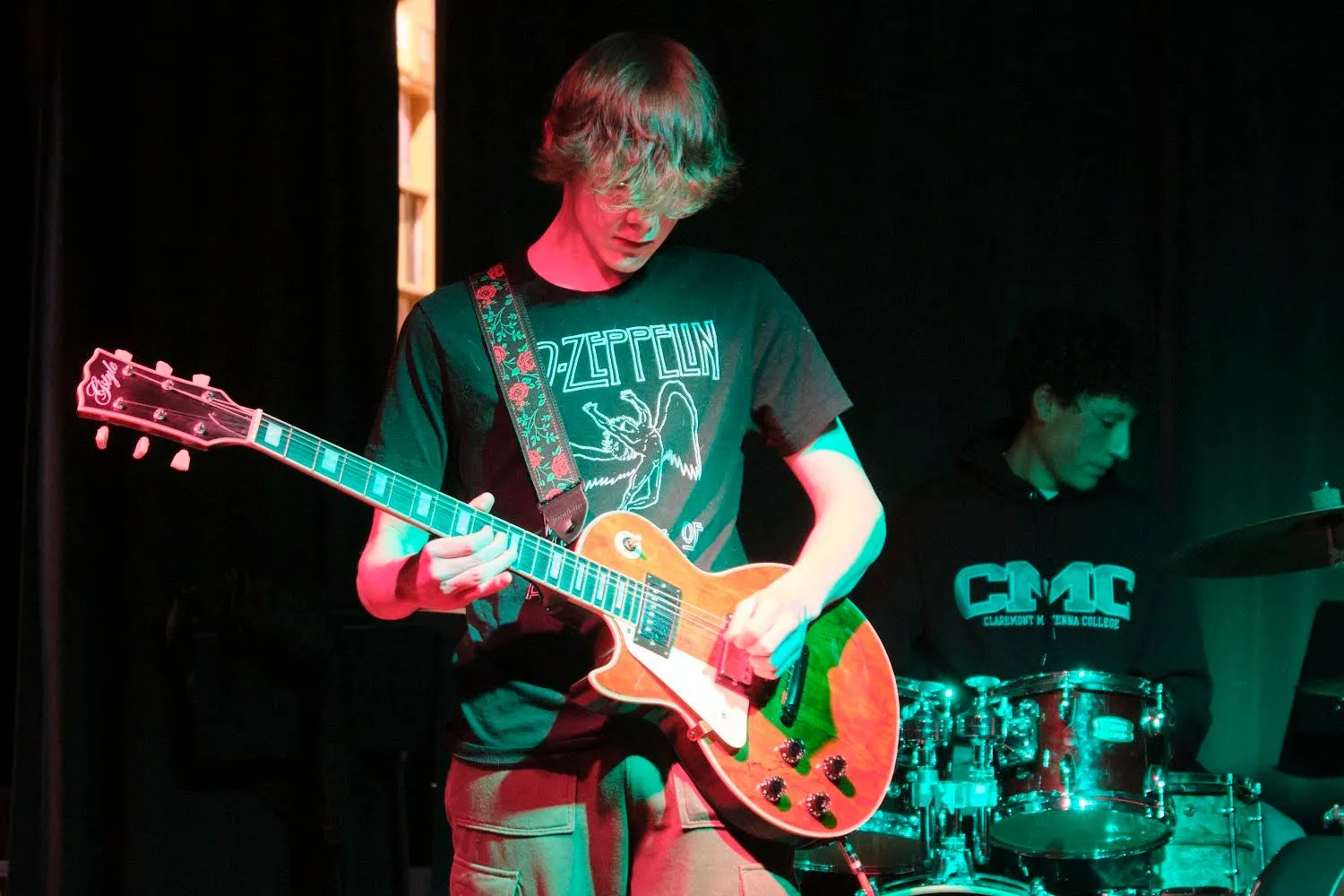 House Band student playing guitar