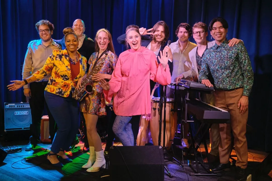 Sunburst instructors perform together on the studio stage